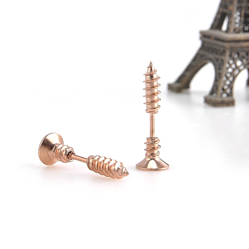 Set 2 khuyên tai hình đinh vít độc đáo
