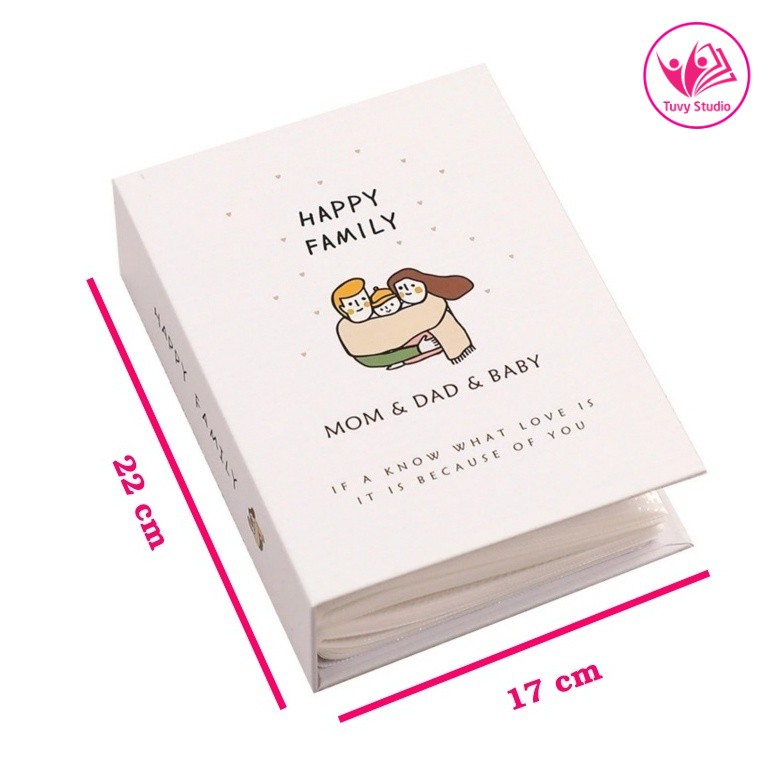Album ảnh 9x12 đựng 200 tấm bìa giấy cứng đẹp siêu cute để ảnh cho con, ảnh gia đình, làm quà tặng tại Tú Vy Studio
