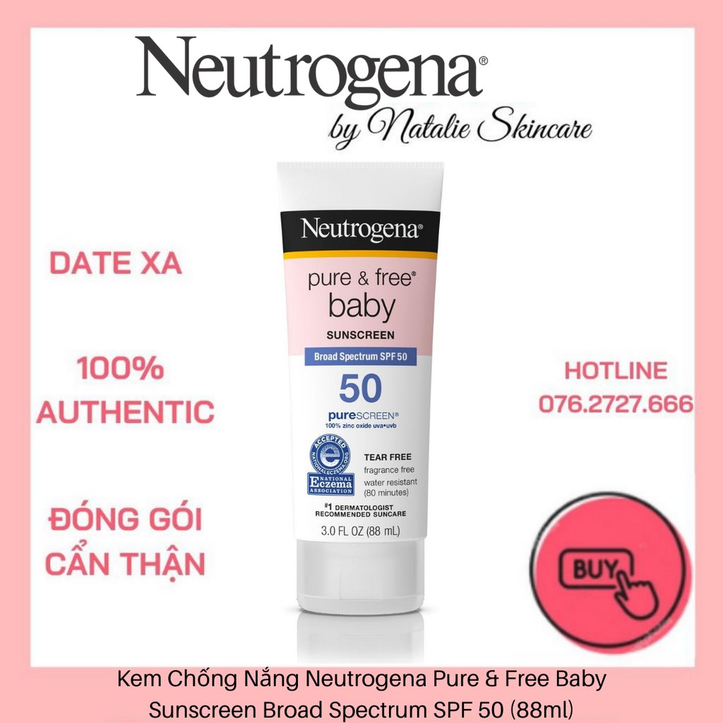 Kem Chống Nắng Neutrogena Pure & Free Baby Sunscreen Broad Spectrum SPF 50 (88ml)