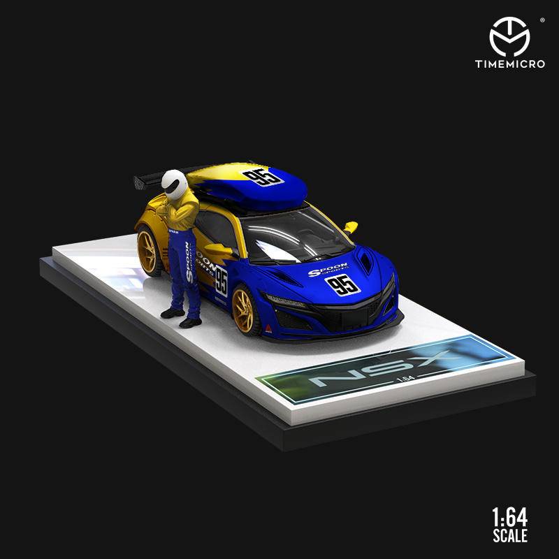 Time Micro 1:64 Honda NSX Gulf Spoon mô phỏng mô hình xe hợp kim mô phỏng