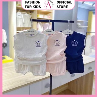Bộ Quần Áo Ba Lỗ Cho Bé, Bộ Cộc Tay Vải Đũi Cao Cấp Mùa Hè Cho Bé Trai Và Bé Gái Từ 5Kg Đến 28Kg ANAN STORE  QATE B-ALLO