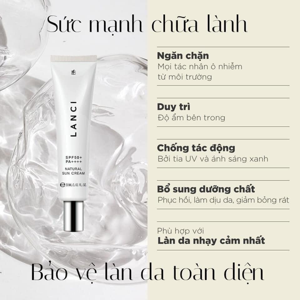 Kem Chống Nắng Lanci Natural Sun Cream SPF50+ PA++++ Whitening