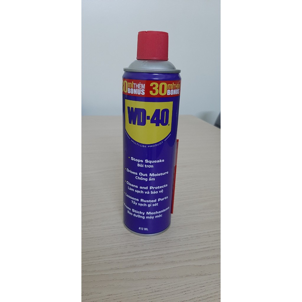 WD-40 Chai Lớn ( 412ml tặng thêm 30ml ) dầu chống gỉ bảo dưỡng Đa Năng của Mỹ (Hàng có sẵn)