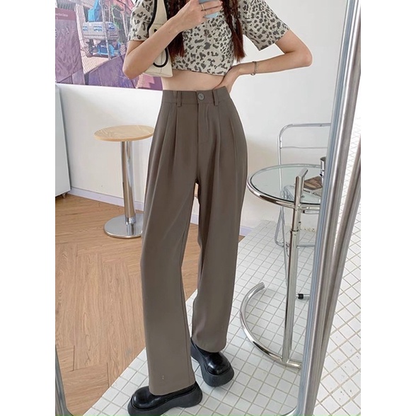 Quần Culottos Cạp Cúc Form Rộng Unisex - Quần Ống Rộng Cạp Cao Chất Kaki Mềm Đẹp Co Dãn