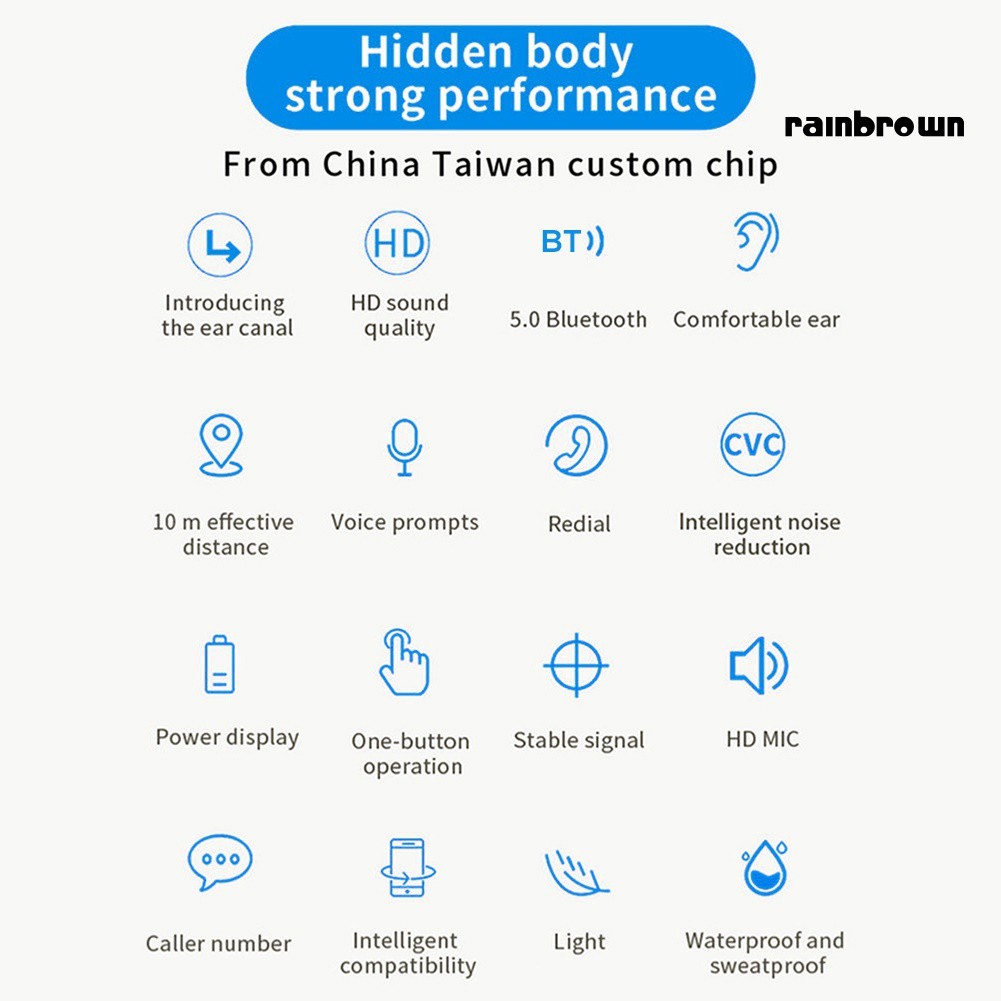 Tai Nghe Bluetooth 5.0 Không Dây Hỗ Trợ Chơi Game / Rej / P2 Tws
