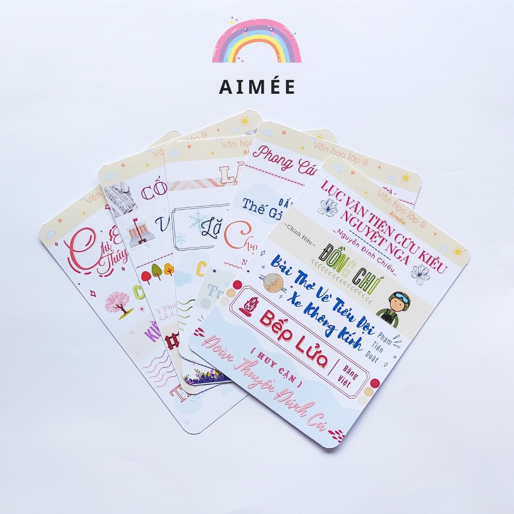 Sticker ngữ văn 9, tiêu đề văn học 9  | AIMÉE