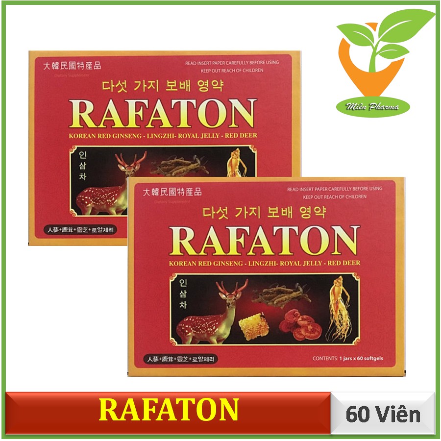 RAFATON - Vitamin, khoáng chất - đông trùng hạ thảo - nhung hươu - pharmaton