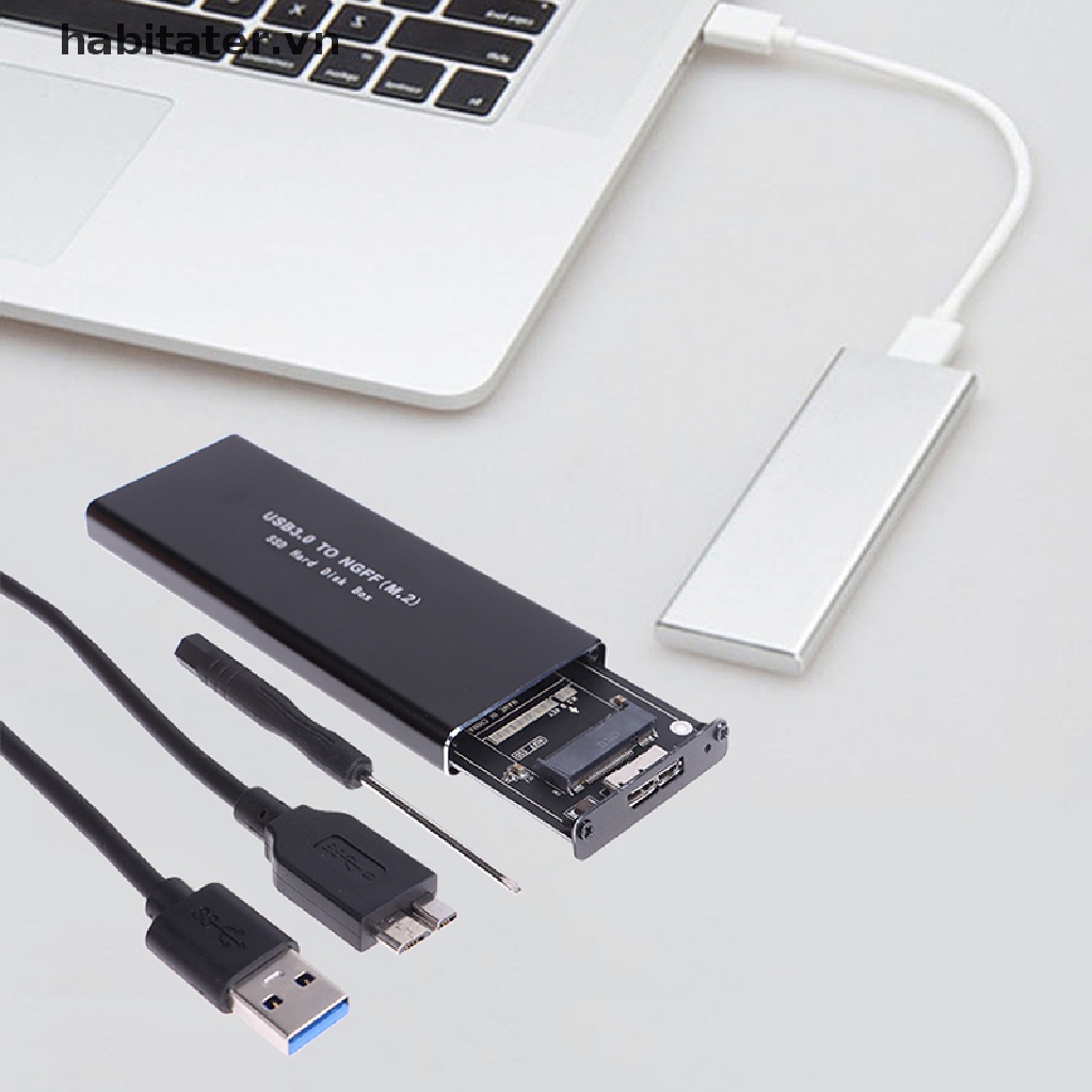 Khay Đựng Ổ Cứng Ngoài M.2 NGFF SATA SSD Sang USB 3.0 Type C