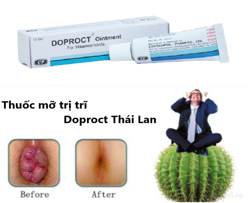 Kem bôi trĩ nội, ngoại, ngứa hậu môn Doproct Ointment For Haemorrhoids