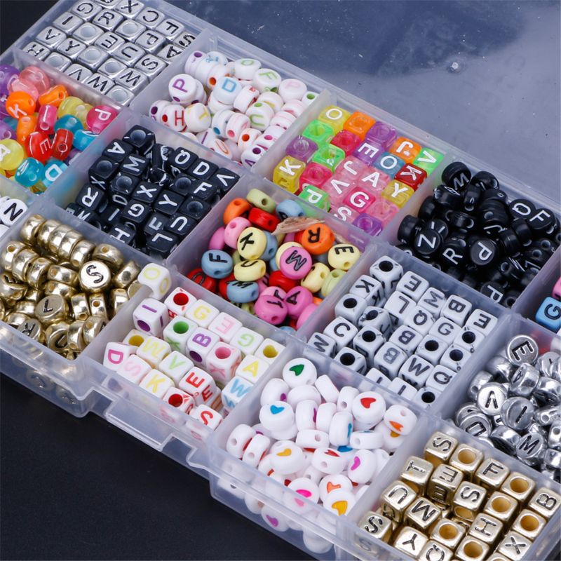 Hạt Xâu Chuỗi Hình Chữ Cái Từ A-Z Bằng Acrylic
