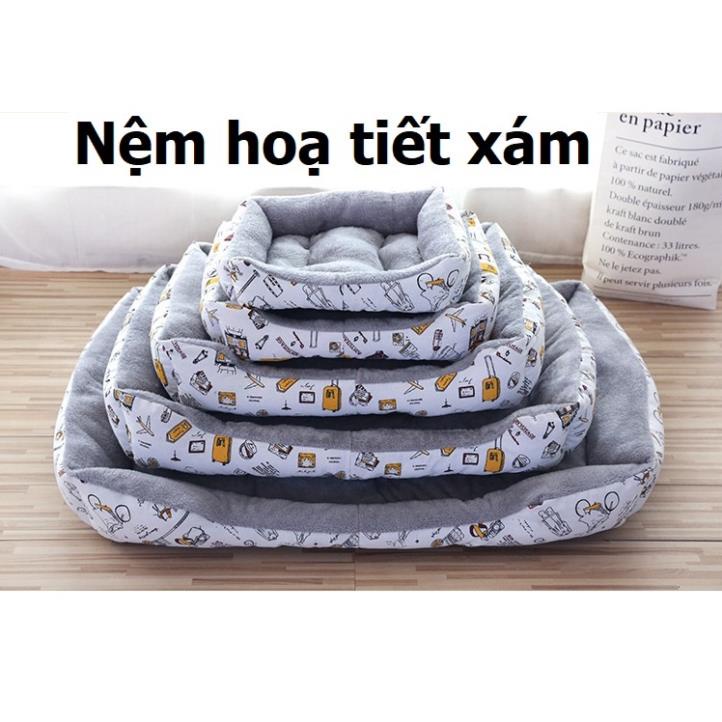 Orgo- Đệm nệm cho chó mèo Nệm chữ nhật hoạ tiết.
