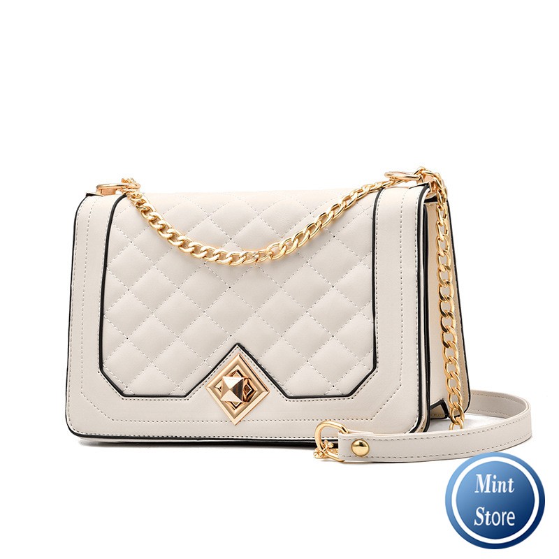 TÚI ĐEO CHÉO NỮ CN BASIC SIZE 23 CAO CẤP TRẦN TRÁM KHÓA XOAY HH 122