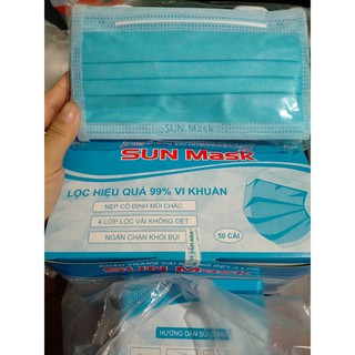 Khẩu Trang Y Tế Sun Mask Việt Đức 4 Lớp (Hộp 50 cái)