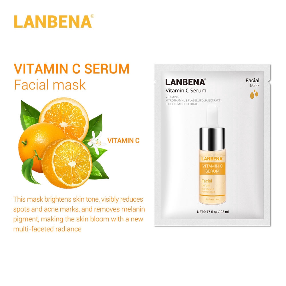 (Hàng Mới Về) Mặt Nạ Vitamin C Chiết Xuất Trái Cây Làm Sáng Da Chống Lão Hóa Lanbena | BigBuy360 - bigbuy360.vn