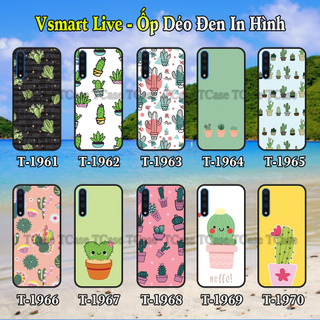 Ốp Lưng Vsmart Live dẻo đen in hình Xương Rồng