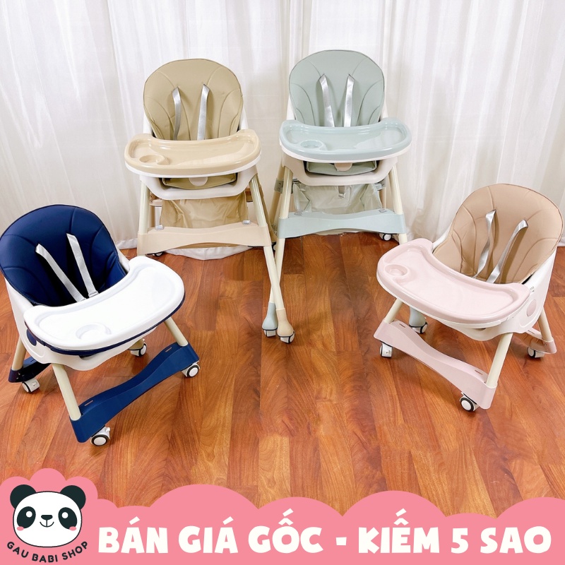 TẶNG KÈM YẾM ĂN GHẾ ĂN DẶM GẤP GỌN 9BABY + ĐỆM + BÁNH XE CHÍNH HÃNG-BẢO