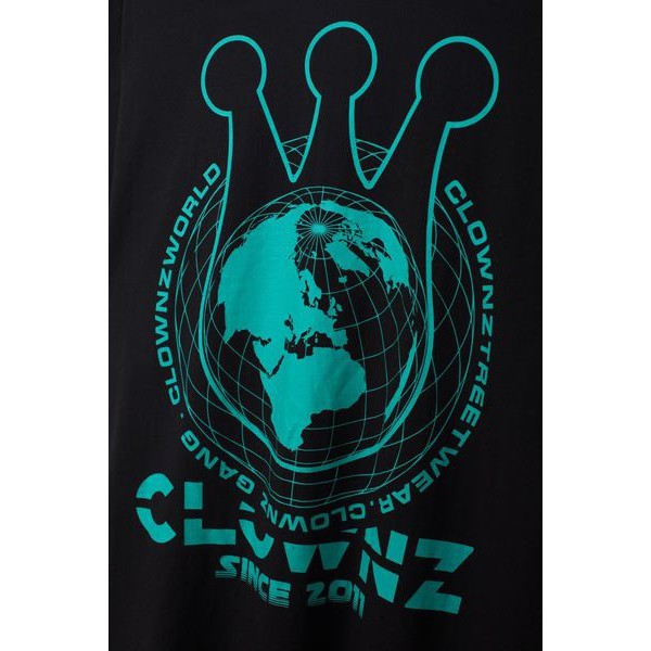 Áo thun tay lỡ local brand unisex đen Clownz Worldz form rộng, chất cotton | BigBuy360 - bigbuy360.vn