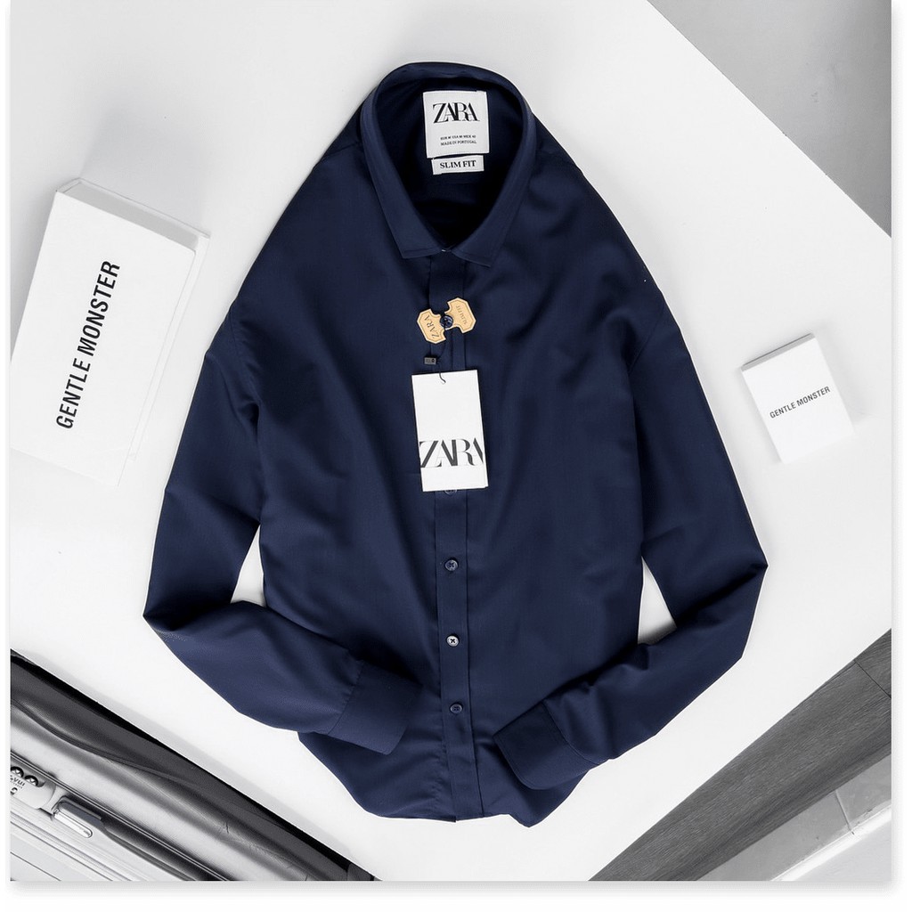 Sơ Mi Nam Cổ Bẻ Dáng Đứng Hàn Quốc Vải Mịn Mát  Áo Sơ Mi Không Nhăn HP