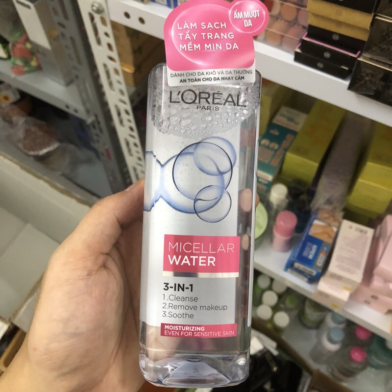 Nước Tẩy Trang ✅FREESHIP✅ Tẩy Trang Loreal - L'Oreal Paris 3-in-1 Micellar Water không cồn 400ml