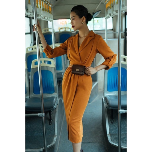 Váy Lallee, size S, mới mặc 1 lần, màu vàng