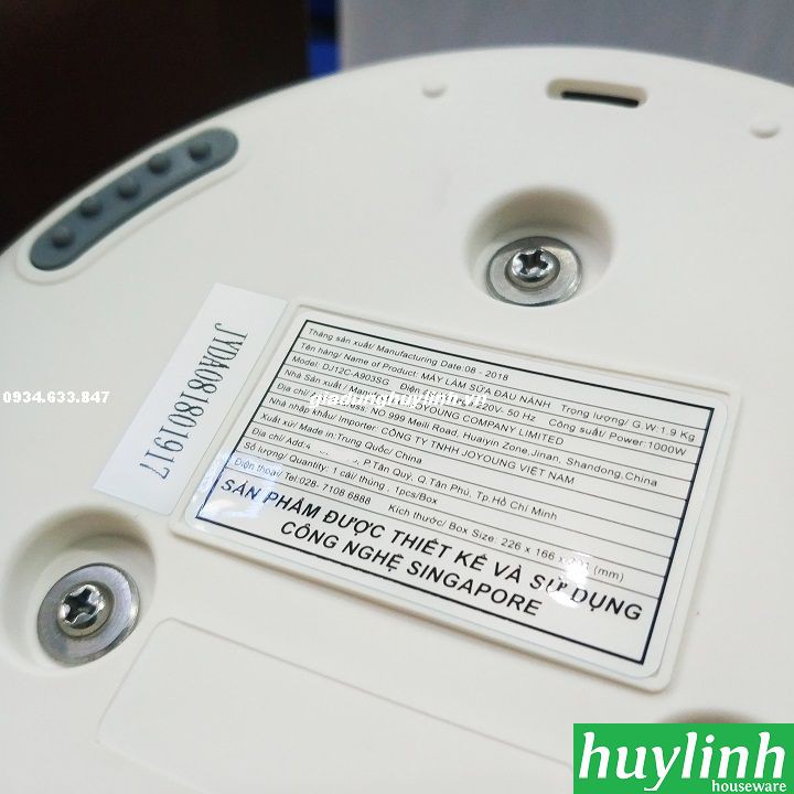 FREESHIP Máy làm sữa đậu nành Joyoung DJ12C-A903SG - 1.2 lít - BH 24 tháng