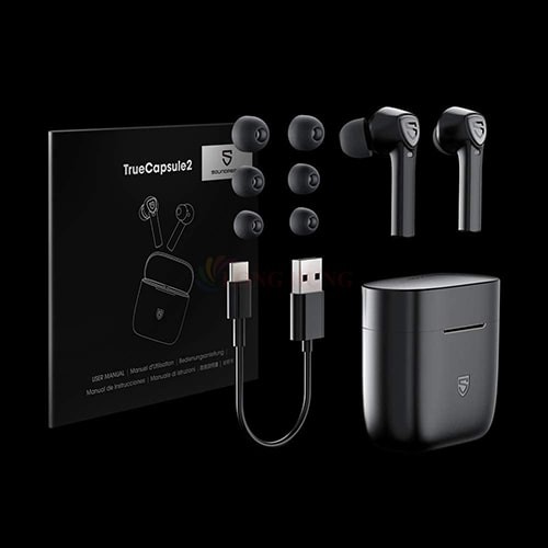 Tai nghe Bluetooth True Wireless Soundpeats TrueCapsule2 - Hàng chính hãng - Âm thanh tuyệt hảo Chuẩn chống nước