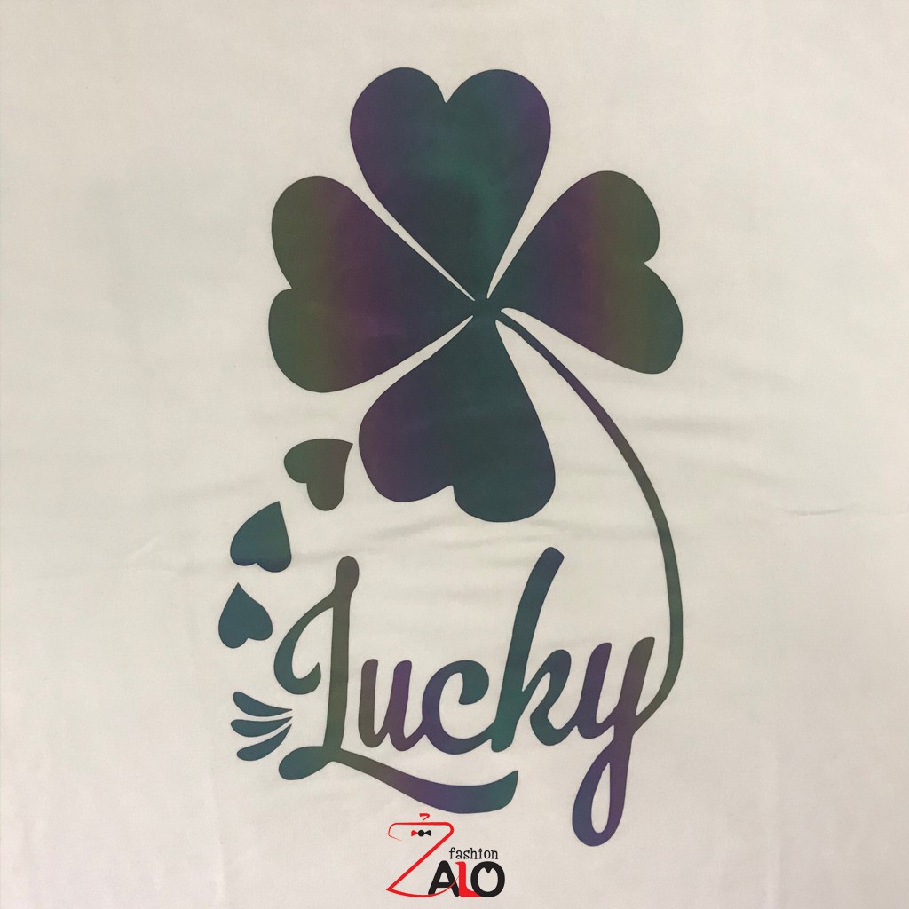 Áo Thun Phản Quang Cỏ Bốn Lá Form Rộng Tay Lỡ ATPQ04 Nam Nữ Phản Quang Đa Sắc- AQ STORE