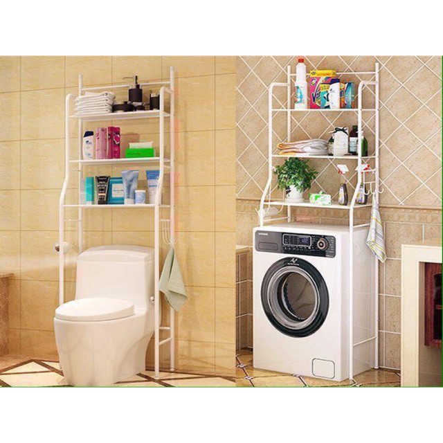 Kệ sau máy giặt, 3 tầng bằg kim loại bền đẹp