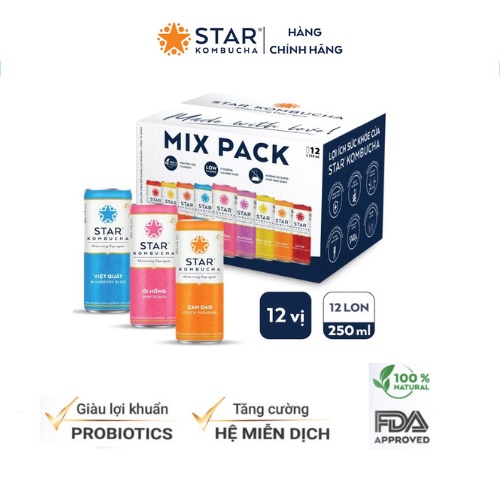 Star Kombucha - Trà Kombucha đầu tiên tại Việt Nam - Kombucha Zone - Detox - Men vi sinh Probiotics 