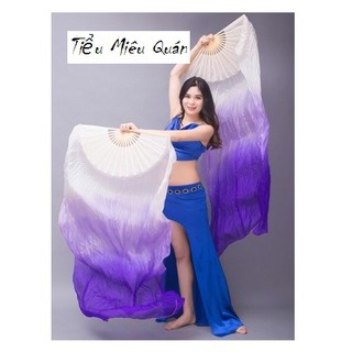 Quạt lụa múa cổ trang dài
