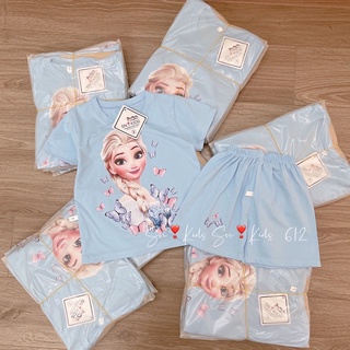 Bộ elsa cộc tay bé gái