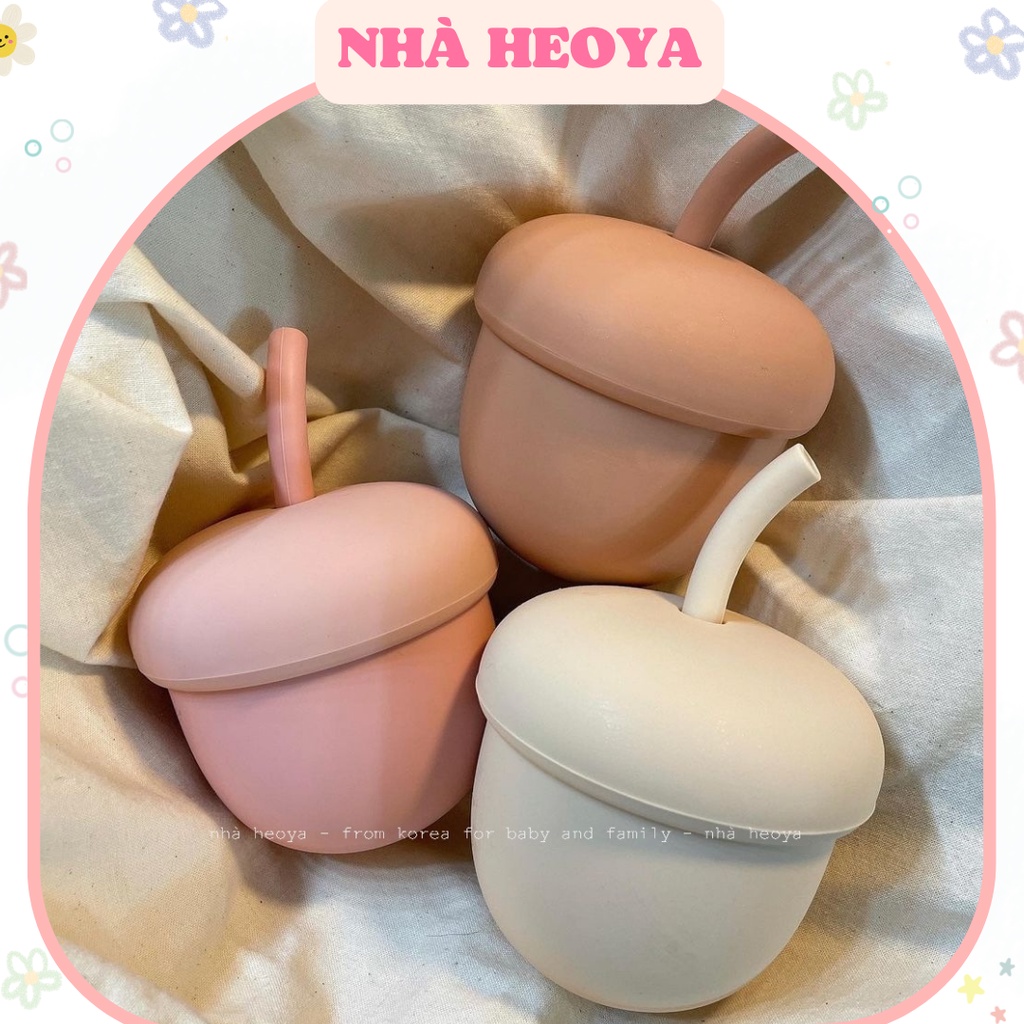 CỐC NƯỚC HẠT DẺ SILICONE CHO BÉ HÀN QUỐC