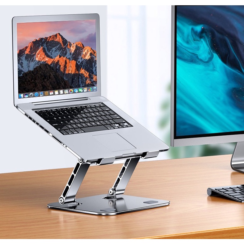 Giá đỡ máy tính laptop macbook LS515 kiêm đế tản nhiệt nâng điều chỉnh độ cao cho máy 11 inch - 17 inch