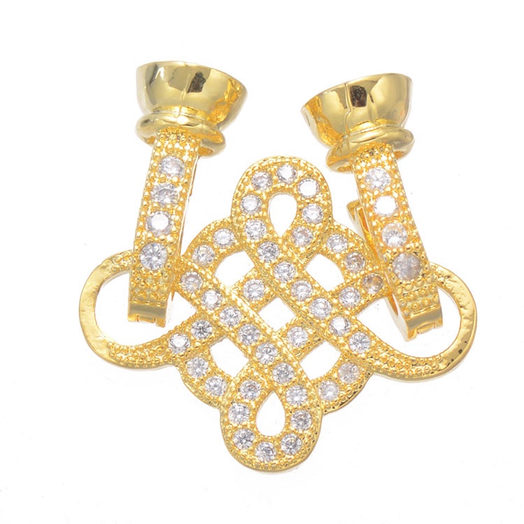 [K35B] Phụ kiện trang sức (DIY) - Chốt khóa đan 9 ô làm vòng cổ vòng tay