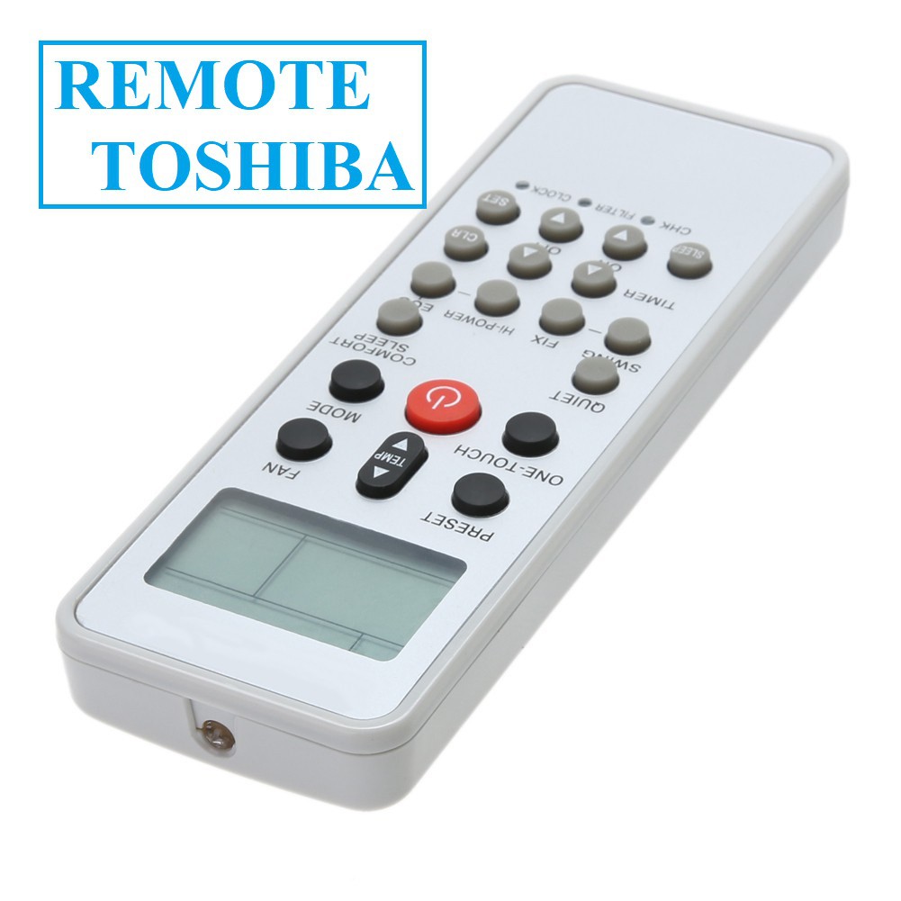 Remote máy lạnh TOSHIBA màu ghi phím đỏ-Bh đổi mới -tặng pin sịn