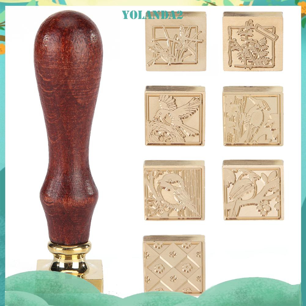 Con Dấu Sáp Hình Vuông Hoạ Tiết Động Vật Phong Cách Retro