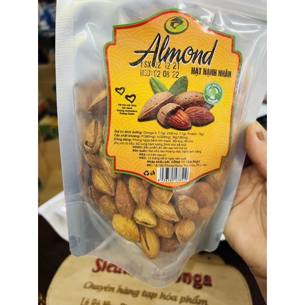 Hạt Hạnh Nhân Almond Túi 250G