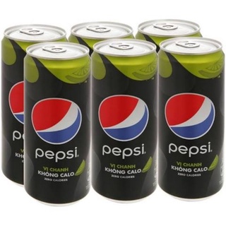 Lốc 6 lon nước ngọt Pepsi