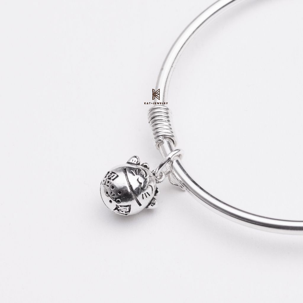 [Thanh Lý] Charm bạc mèo may mắn Kat Jewelry