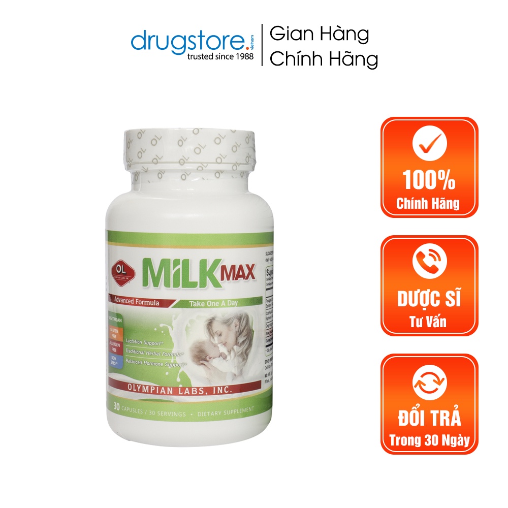 Viên Uống Milk Max Breastfeeding Support Olympian Labs Hỗ Trợ Tăng Tiết Sữa Cho Phụ Nữ Sau Sinh - NT102