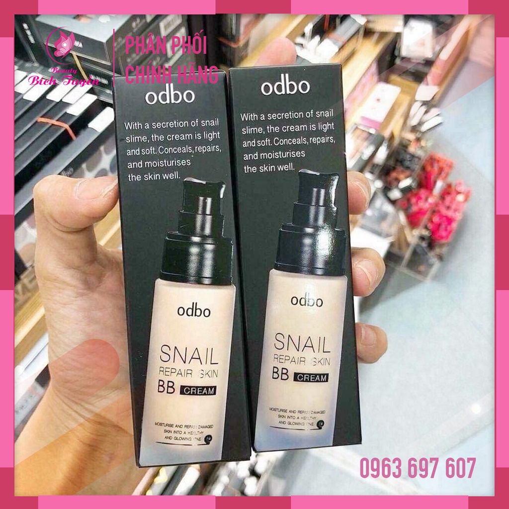 Kem Nền BB Cream ODBO SNAIL REPAIR SKIN Che Khuyết Điểm Tinh Chất Ốc Sên