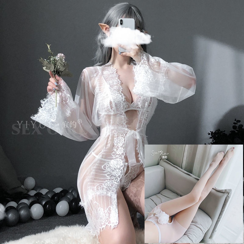 Bộ đồ lót Sexy thiết kế quyến rũ thời trang kèm áo choàng gợi cảm VN08 | BigBuy360 - bigbuy360.vn