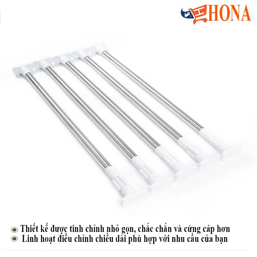 Thanh Treo Rèm Cửa Sổ Không Cần Khoan, Thanh Rèm Nhà Tắm 110-200cm