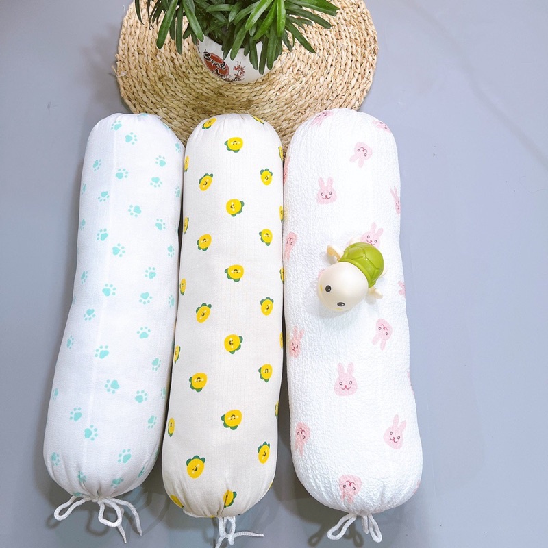 Gối Ôm Cho Trẻ Em Vải Xô Organic Mềm Mại