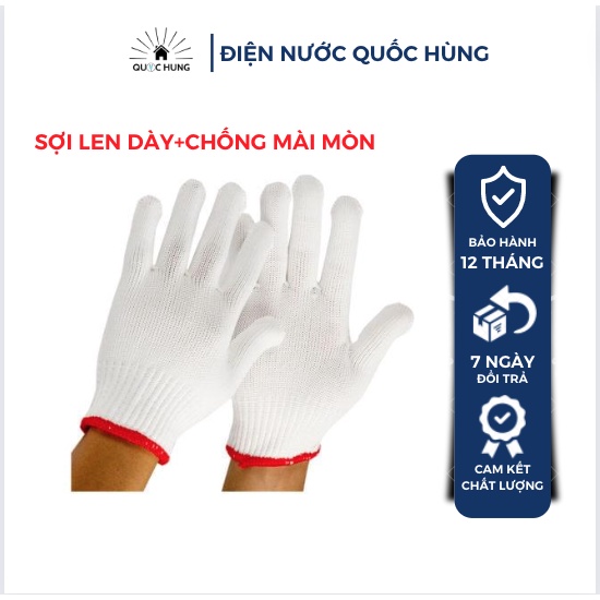 1 Đôi Găng Tay bảo hộ lao động,bao tay bảo hộ lao động,chất liệu len bền bỉ bảo vệ da tay,ôm sát,chống trượt,chống giãn
