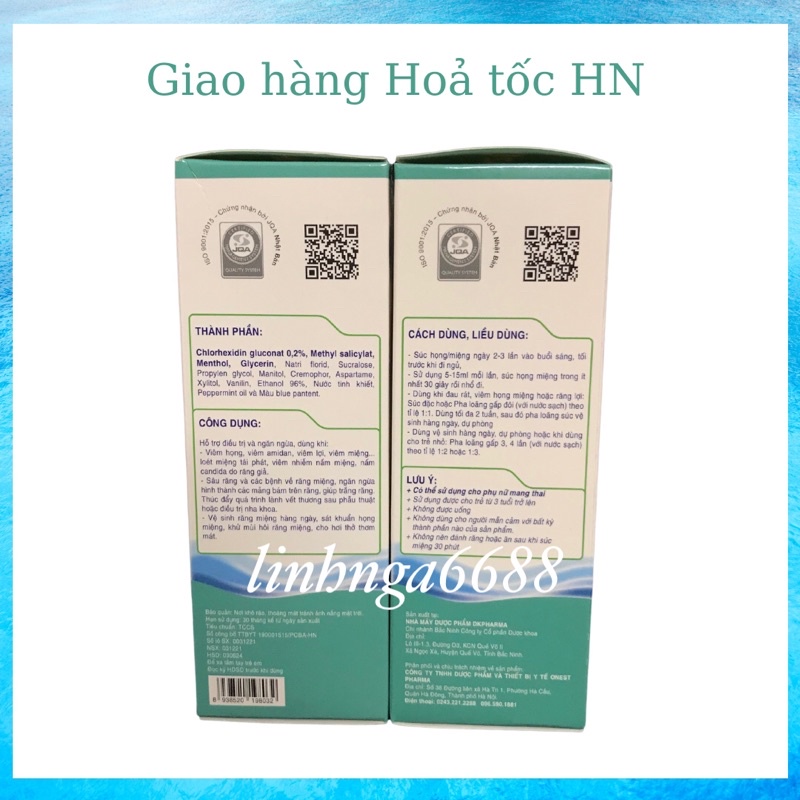 Nước súc họng, miệng HOMAZ ONE 150ml