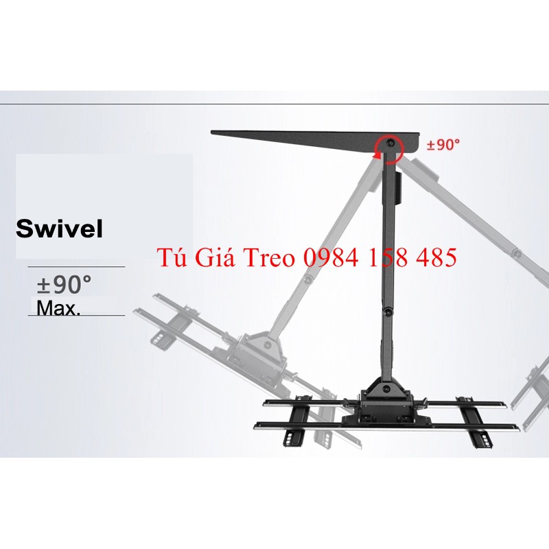 Giá treo tivi đa năng nhập khẩu NB SP2 cho tivi 40-70inch cánh tay siêu dài có thể quay tivi vuông góc 90 độ