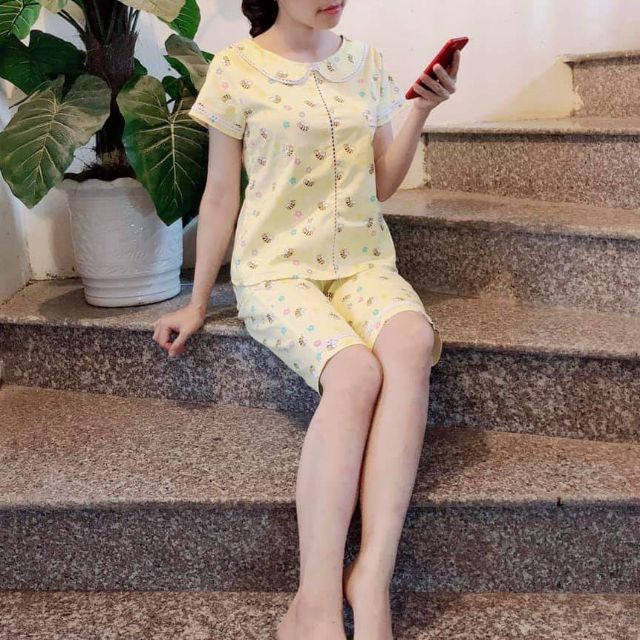 (Freeship99k) Bộ mặc nhà kate hàn