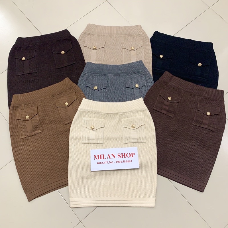 Chân váy len ngắn 2 kiểu nhiều màu style