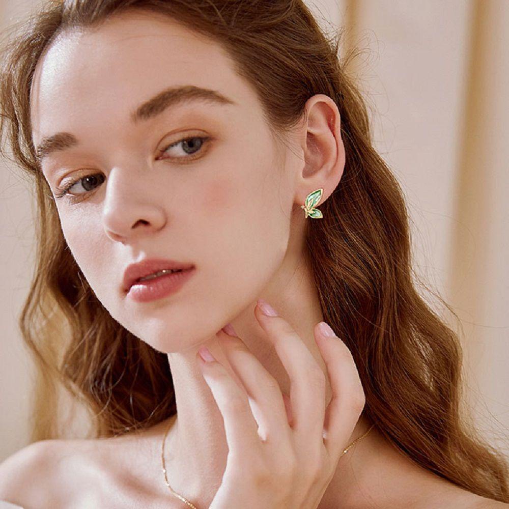 Khuyên Tai Hình Bướm Đơn Giản Cho Nữ|Bông Tai Dáng Dài Phong Cách Thời Trang